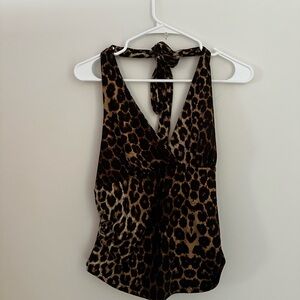 Leopard Print Halter Top
